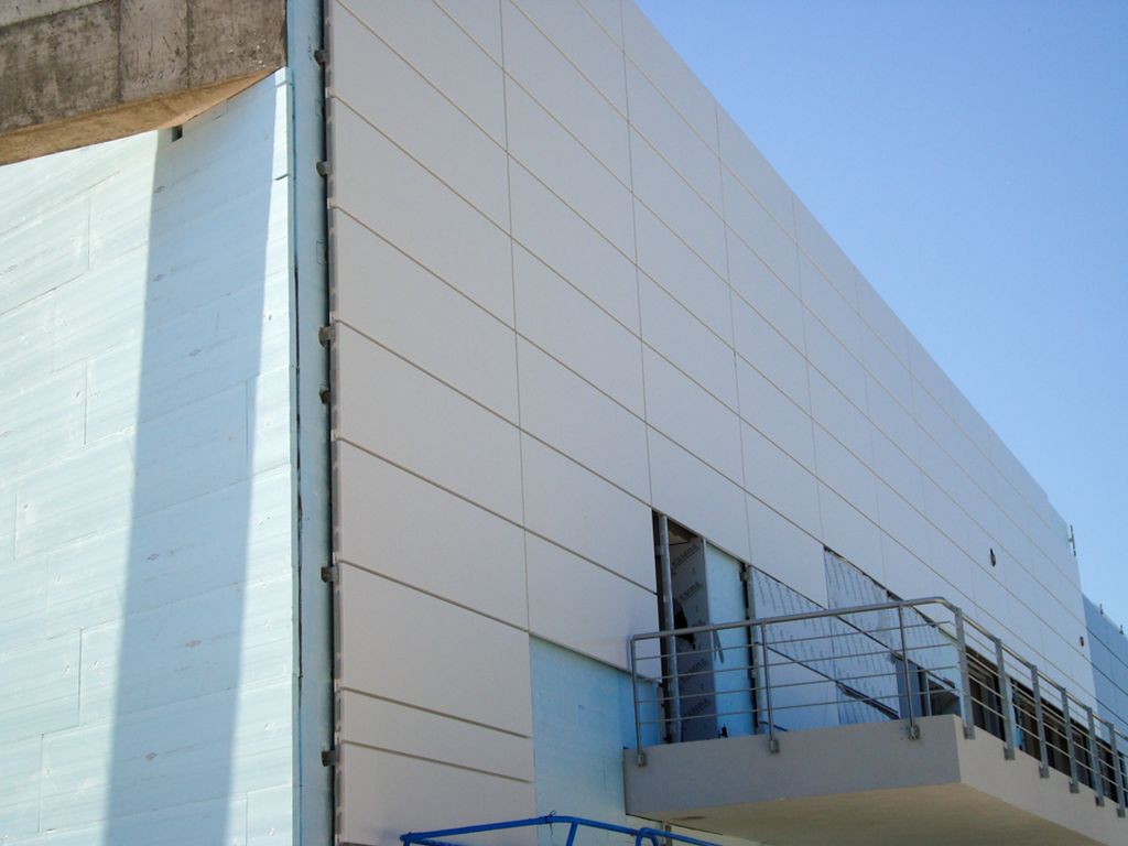 a white building with a staircase